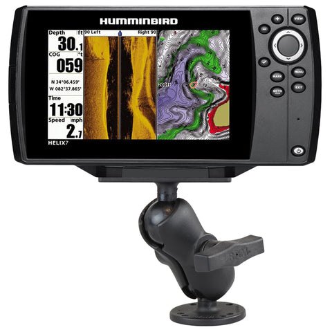 RAM® Drill-Down Double Ball Mount for Humminbird Helix 7 - Short