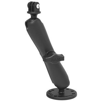 RAM® Drill-Down Mount with Double Socket Arm with Action Camera Adapter