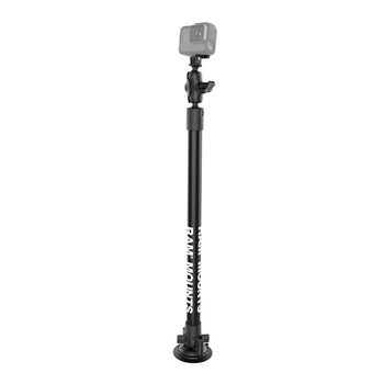 RAM® Twist-Lock™ Suction Mount with 18" Pole & Action Camera Adapter