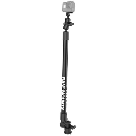 RAM® Tough-Pole™ Camera Mount with Single Pipe & RAM® Track-Node™ Base