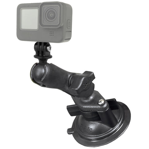 RAM® Twist-Lock™ Composite Suction Mount with Action Camera Adapter