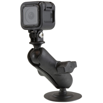 RAM® Flex Adhesive Double Ball Mount with Action Camera Adapter