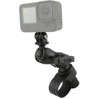 RAP-B-460-A-GOP1U:RAP-B-460-A-GOP1U_1:RAM® Tough-Strap™ Double Ball Mount with Universal Action Camera Adapter