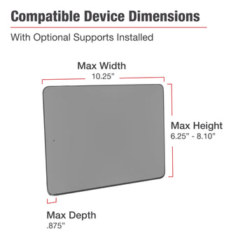 RAM® X-Grip® Drill-Down Double Ball Mount for 9"-11" Tablets