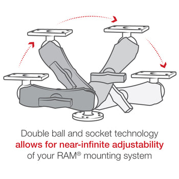 RAM® Drill-Down Double Ball Mount for Humminbird Helix 5 - Medium