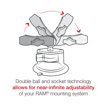 RAM Mounts RAM-B-166-UN8U X-Grip with RAM Twist-Lock Suction Cup Mount for  7-8 Tablets with Medium Arm for Vehicle Windshields