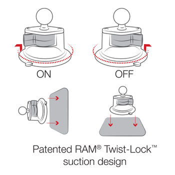 RAM® X-Grip® Phone Mount with Twist-Lock™ Suction Cup Base – RAM