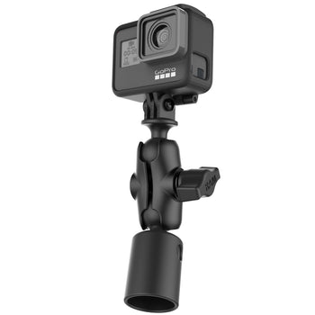 RAP-B-202-GOP1-A-294U:RAP-B-202-GOP1-A-294U_1:RAM PVC Pipe Socket Mount with Universal Action Camera Adapter