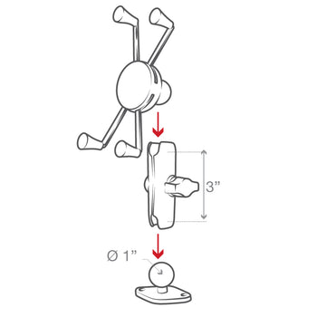 RAM® X-Grip® Large Phone Mount with Diamond Base