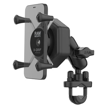 RAM® X-Grip® Phone Mount with Vibe-Safe™ & U-Bolt Base - Short