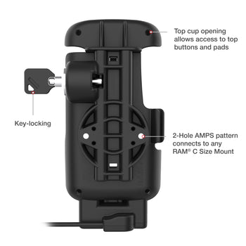 RAM® Locking Form-Fit Powered Dock for Zebra TC22 & TC27 with Boot