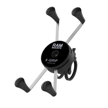 RAM® X-Grip® Large Phone Mount with Low-Profile Zip Tie Handlebar Base
