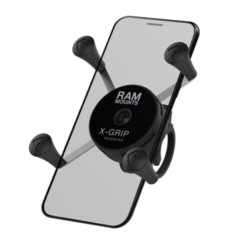 RAM® X-Grip® Phone Mount with Low-Profile Zip Tie Handlebar Base