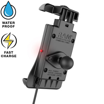 RAM® Quick-Grip™ 15W Waterproof Wireless Charging Suction Cup Mount