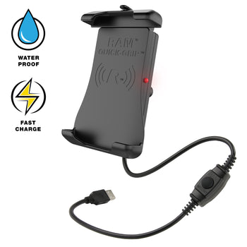 RAM-HOL-UN14WB-1:RAM-HOL-UN14WB-1_1:RAM Quick-Grip™ 15W Waterproof Wireless Charging Holder with Ball