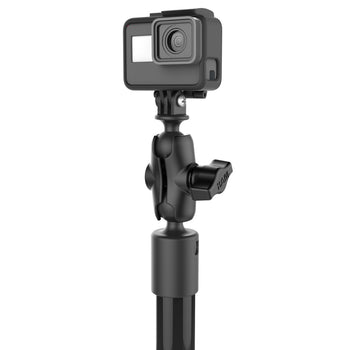 RAM® Tough-Pole™ 48" Action Camera Mount with Double Pipe & Track Base