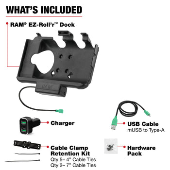 RAM® Powered Holder for Tab Active3 & Active2 with CLA Vehicle Charger
