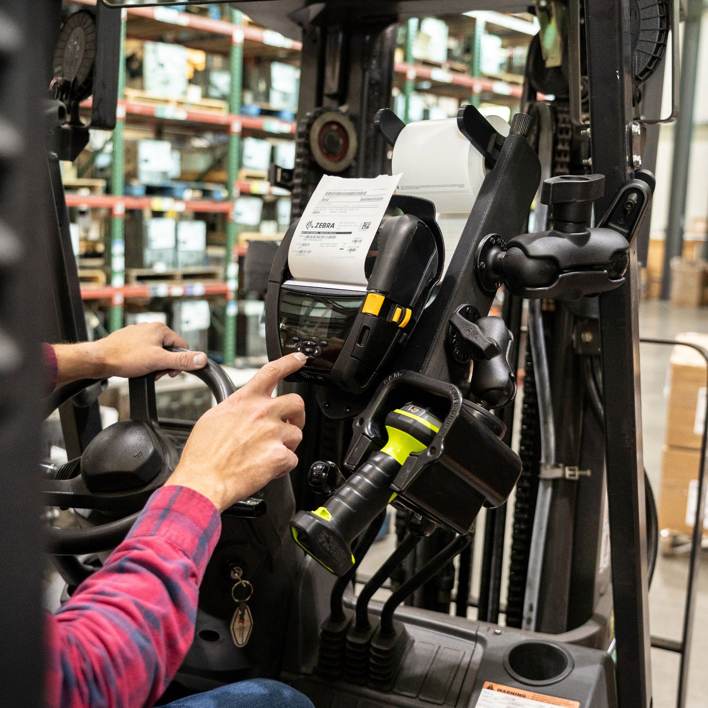 RAM® Printer Mount with Paper Feed for Zebra ZQ630 Series RAM Mounts