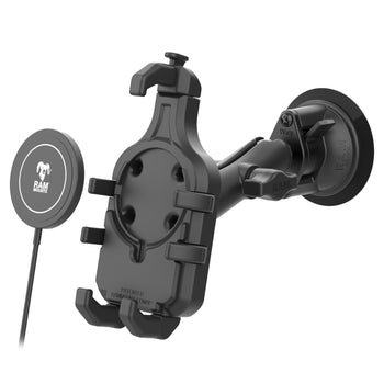 RAM® Quick-Grip™ Pro Suction Cup Mount with Qi2 15W Wireless Charger