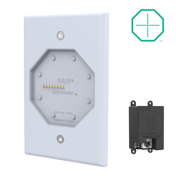 RAM-GDS-DOCK-W7-POEU-GRY:RAM-GDS-DOCK-W7-POEU-GRY_1:GDS Uni-Conn™ Powered Low Profile Wall Dock with PoE - Gray