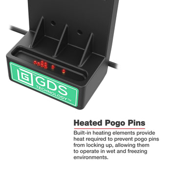 GDS® Locking Powered Dock + USB-A for Zebra TC2x & TC5x - Heated Pins