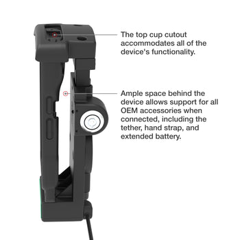 GDS® Locking Powered Dock + USB-A for Zebra TC2x & TC5x - Heated Pins