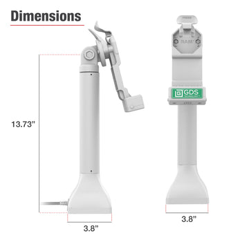 GDS® Uni-Conn™ 14" Tilt & Swivel Dock with PoE - Gray