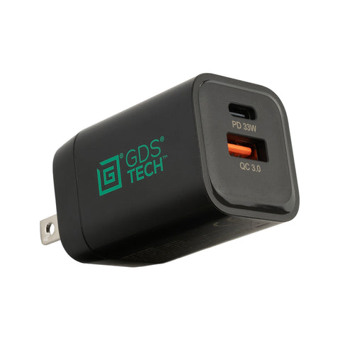 GDS® Type-C and Type-A 33W 2-Port Wall Charger - PD3.0 & PPS