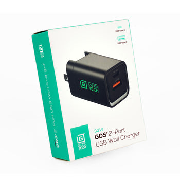 GDS® Type-C and Type-A 33W 2-Port Wall Charger - PD3.0 & PPS