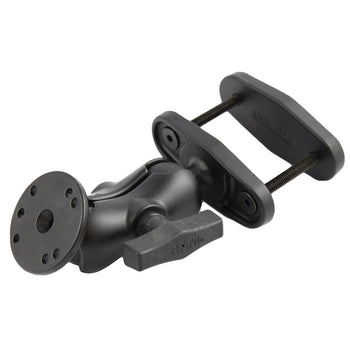 RAM® 2.5" Square Post Clamp Mount with Round AMPS Plate - Short Arm