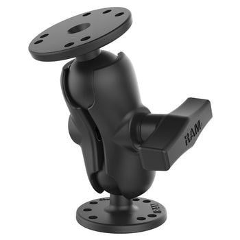 RAM® C Size Double 1.5 Ball Mount with Two Round Plates - Ram Mounts