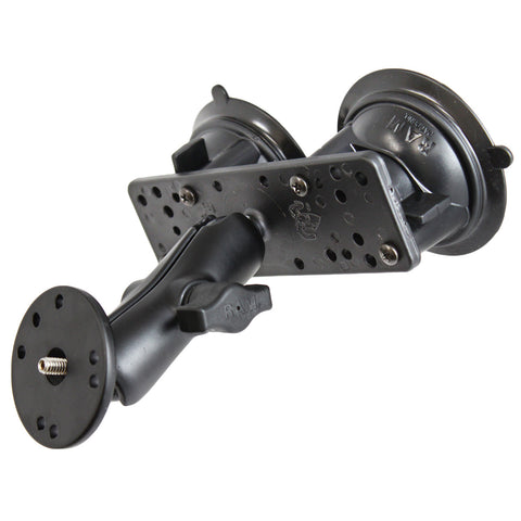 RAM® Twist-Lock™ Dual Suction Mount with 1/4