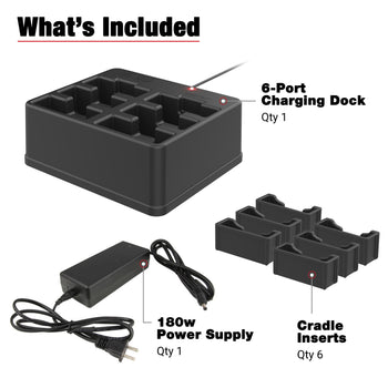 GDS® 6-Port Powered Dock for Zebra Handhelds with IntelliSkin®