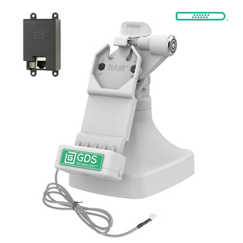 GDS® Uni-Conn™ Locking Tilt & Swivel Dock with PoE - Gray