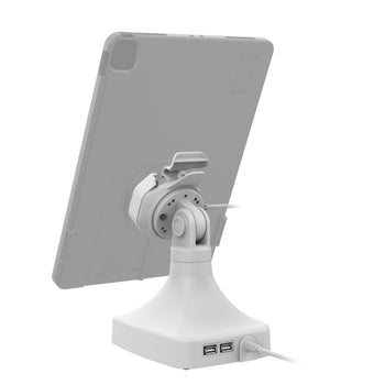 GDS® Uni-Conn™ Powered Tilt & Swivel Dock with PoE + Data - Gray