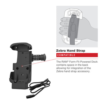 RAM® Combo-Locking Form-Fit Powered Dock for Zebra TC53 & TC58