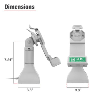 GDS® Uni-Conn™ 7" Pedestal Dock with PoE - Gray