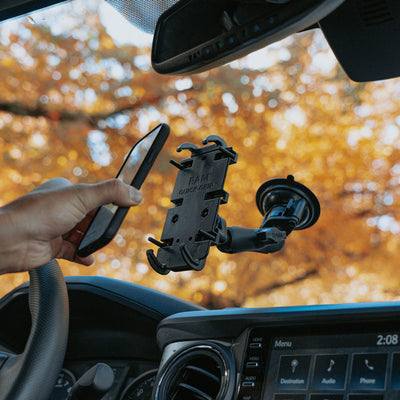 RAM® Quick-Grip™ Phone Holder in Vehicle