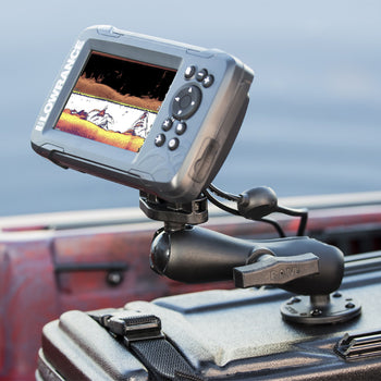 ram mounts for lowrance fish finders Mount RAM Fishfinder Deck Kit wDual Marine Electronic Mount RAMFF1D1152 grade aluminum construction Ram Universal D-Size Ball Mount