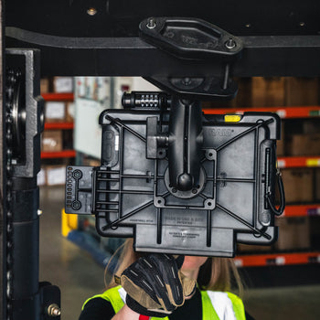 RAM® 4" Square Post Clamp Mount with Round AMPS Plate - C Size