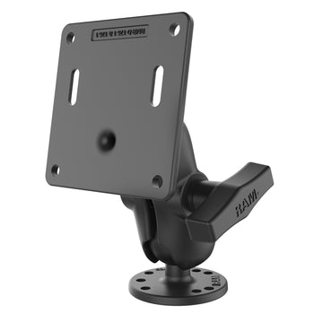RAM-101U-B-2461:RAM-101U-B-2461_1:RAM Double Ball Mount with 75x75mm VESA Plate - C Size Short
