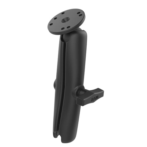 RAM® Double Socket Arm with Round Ball Plate - C Size Long