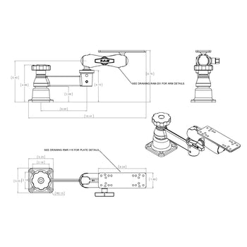 RAM® Horizontal Swing Arm with Double Ball Mount