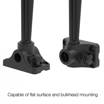 fishing rod holder base Magma LeveLock All-Angle Adjustable Fish Mount while tilting the cradle forward and back for the optimum angle. 16-Rod Heavy Duty Fishing Rod