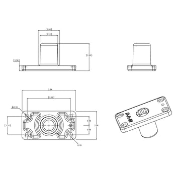 RAM Rod Fishing Rod Holder with Flush Mounting Base
