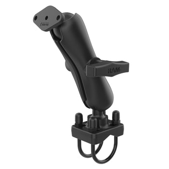 RAM-138U-235-1:RAM-138U-235-1_1:RAM Double U-Bolt Rail Mount for Larger Rails with Diamond Plate