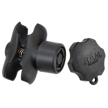RAM-201-BSU:RAM-201-BSU_1:RAM Double Socket Arm with RAM Pin-Lock™ Security Knob - C Size Short