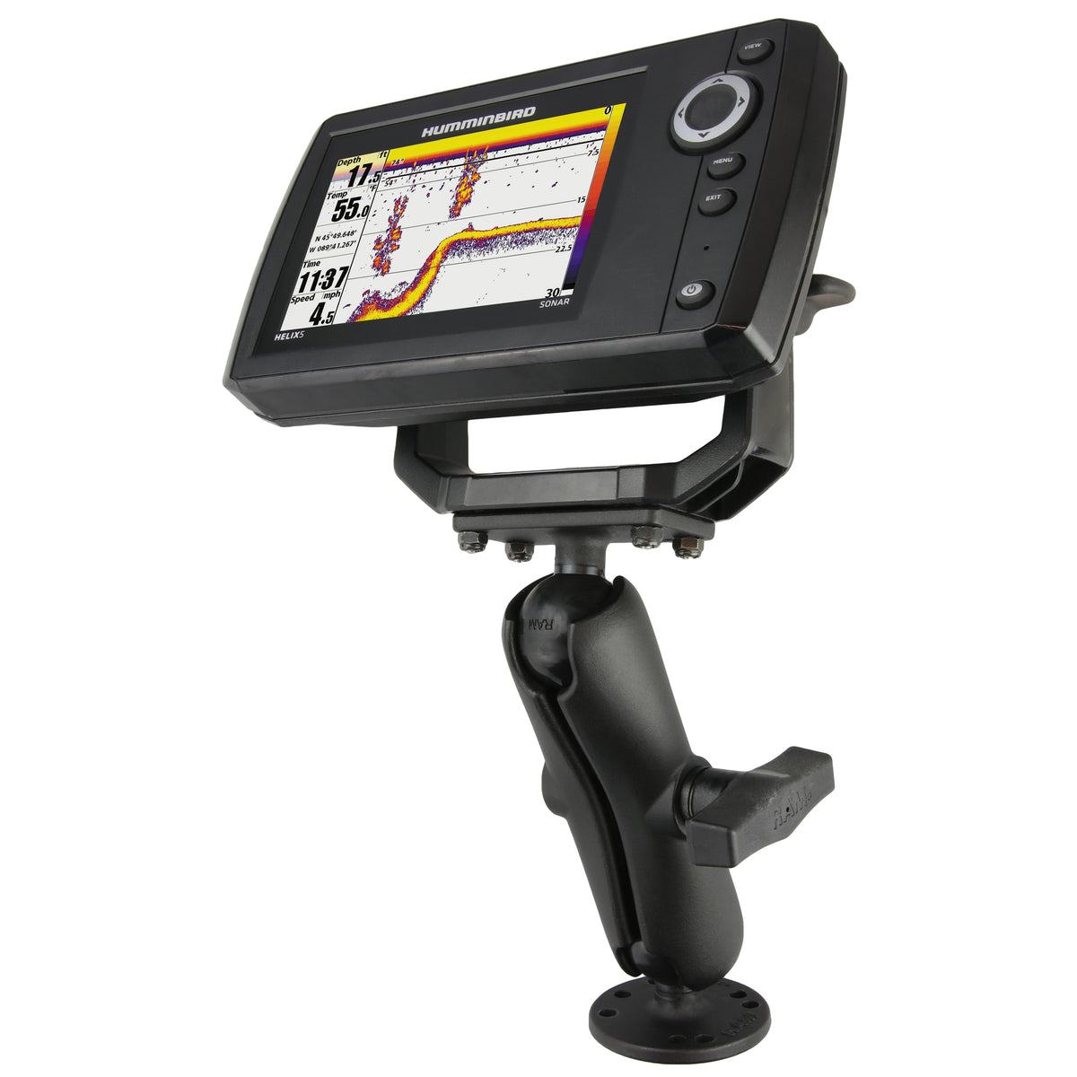 mounts for humminbird fish finders RAM® Drill-Down Double Ball Mount Helix 5 Rod Length:7’ baitcaster reel on sale SOFT PLASTICS The kit also comes