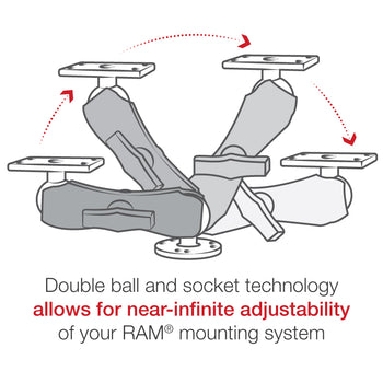 RAM® Drill-Down Double Ball Mount for Humminbird Helix 5 - Medium
