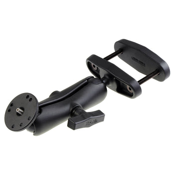 RAM® Double Ball Mount with 3" Square Post Clamp Base and 1/4"-20 Stud